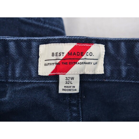 Best Made Co Jeans Mens 32x32 Navy Blue Denim Pants Dark Indigo Straight‎ Fit - Picture 3 of 9